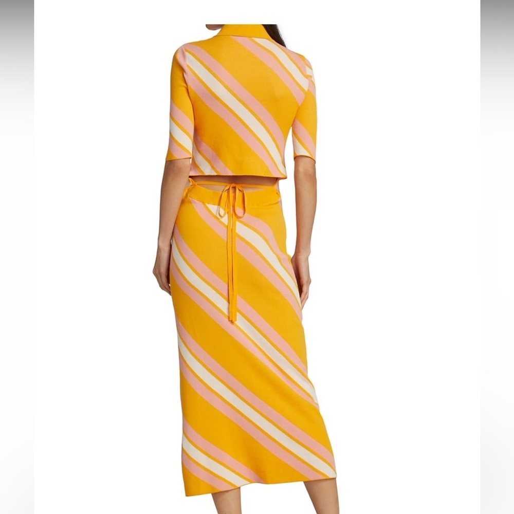 Derek Lam 10 Crosby Aurelia Cut-Out Knit Shirtdress - Picture 8 of 16
